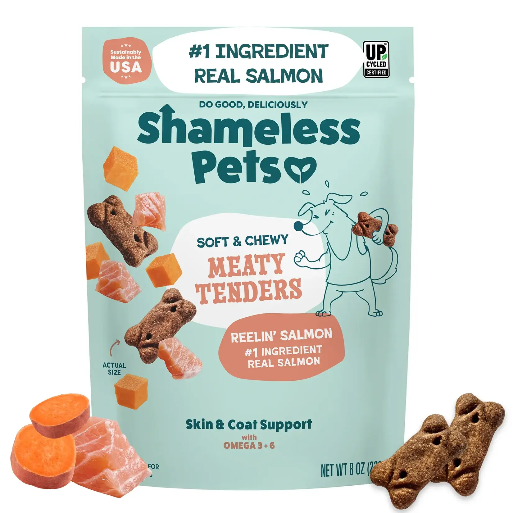 Shameless Pets Shameless Pets Dog Reelin' Salmon Meaty Tenders 8OZ