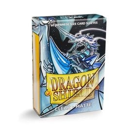 DRAGON SHIELD SLEEVES: JAPANESE MATTE CLEAR (BOX OF 60)