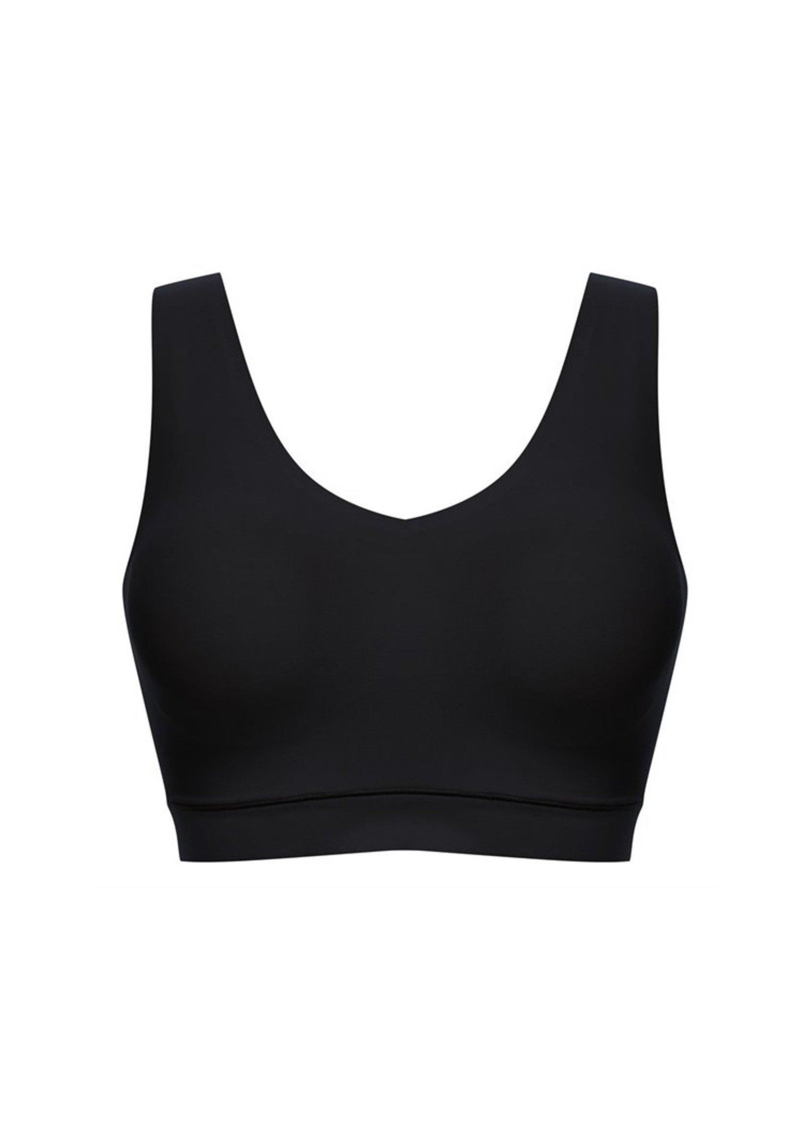 Woman's Black The Padded stretch cotton bra