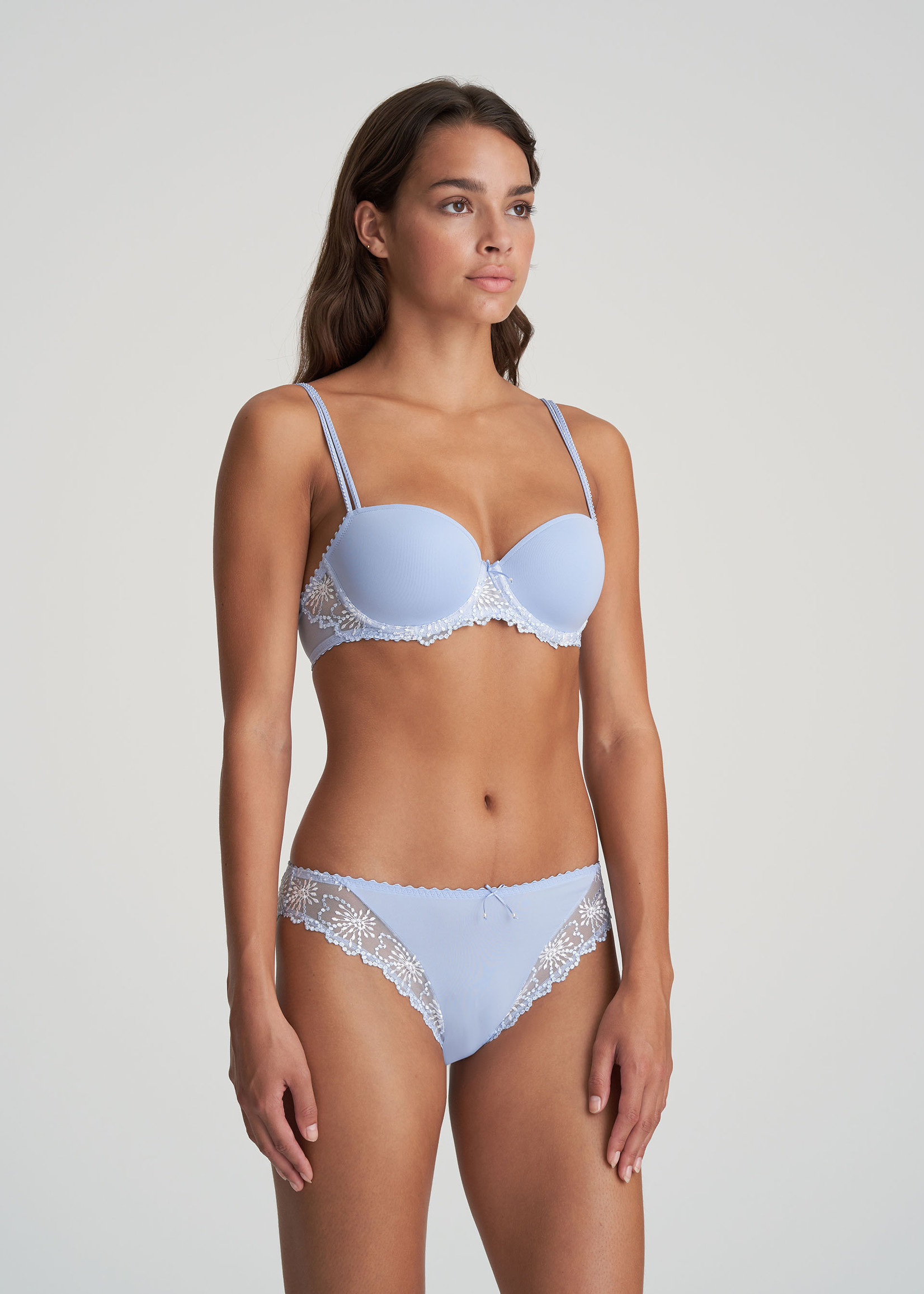 Elegant Lace Balconette Bra and Panty Set