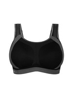 DressBerry Black Solid Non-Wired Lightly Padded Sports Bra HD 16403
