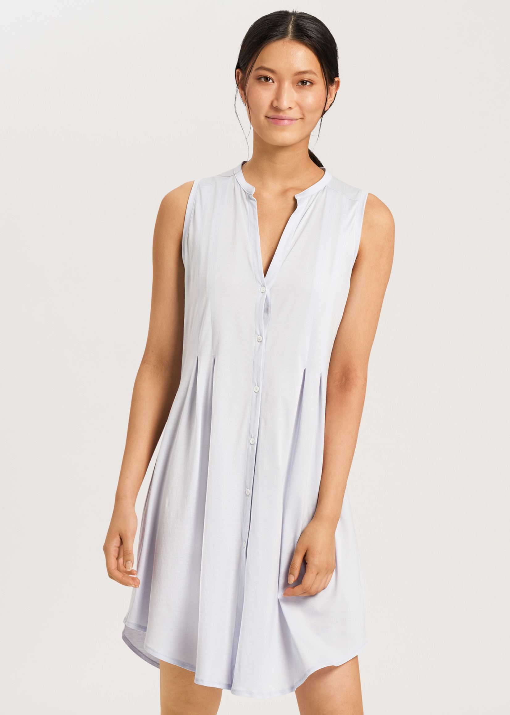 Sleeveless Button Front Night Gown