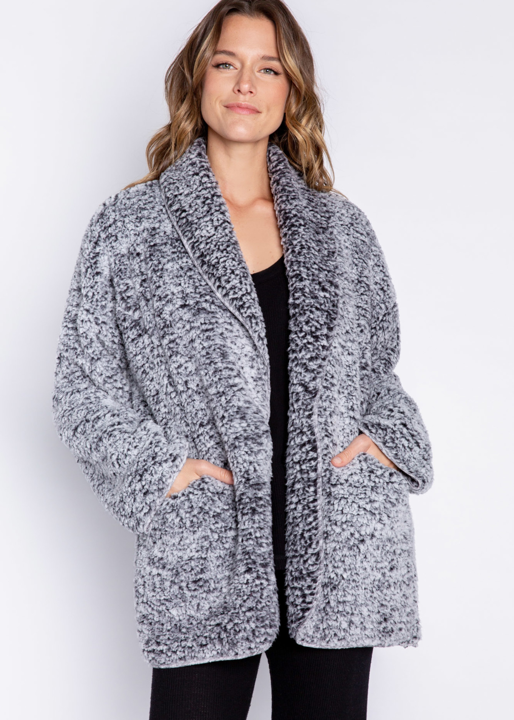 PJ Salvage Cozy Shearling Cardigan 