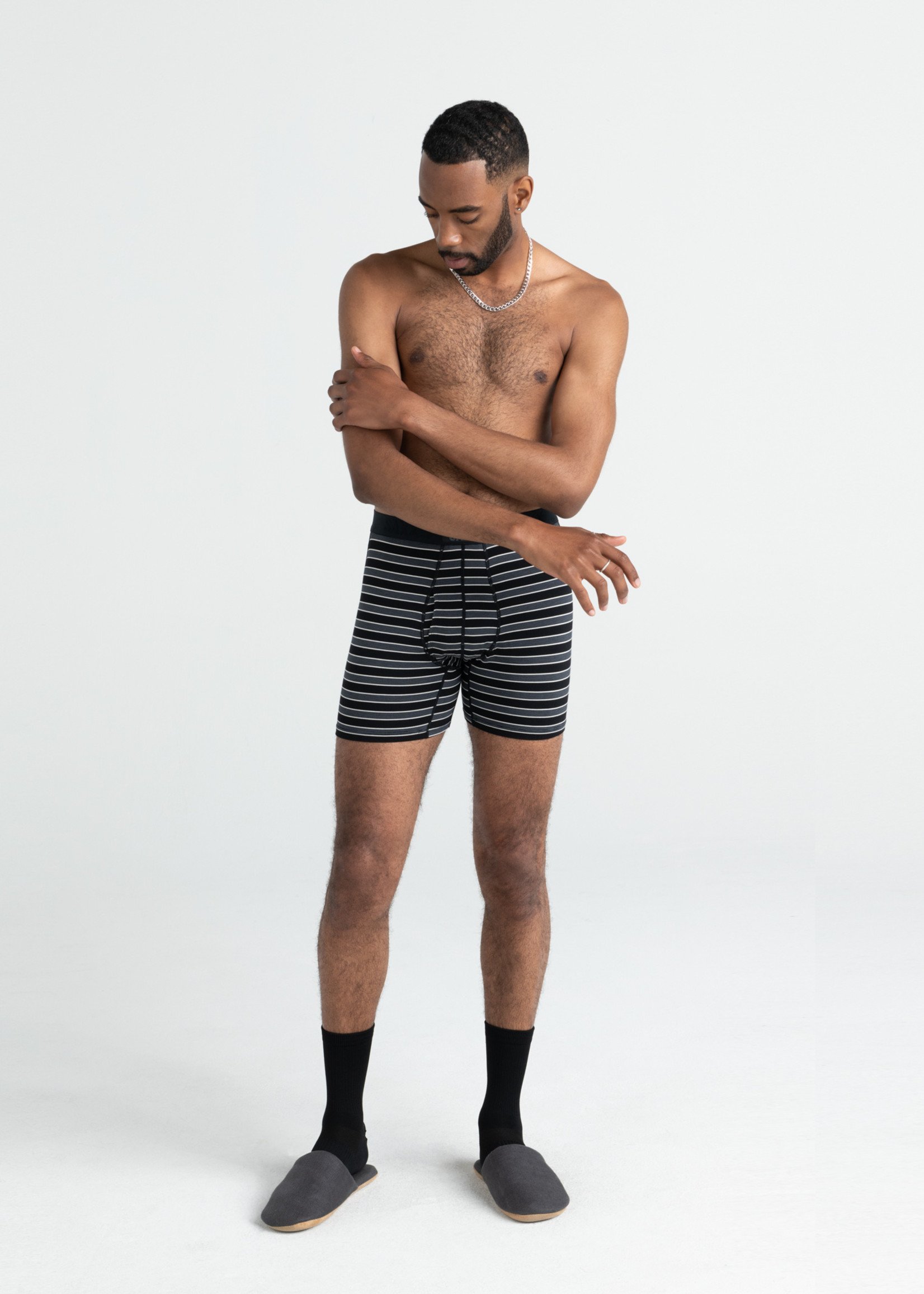 Saxx Underwear Ultra Boxer Brief Fly M Black Mountainscape Boxershorts :  Snowleader