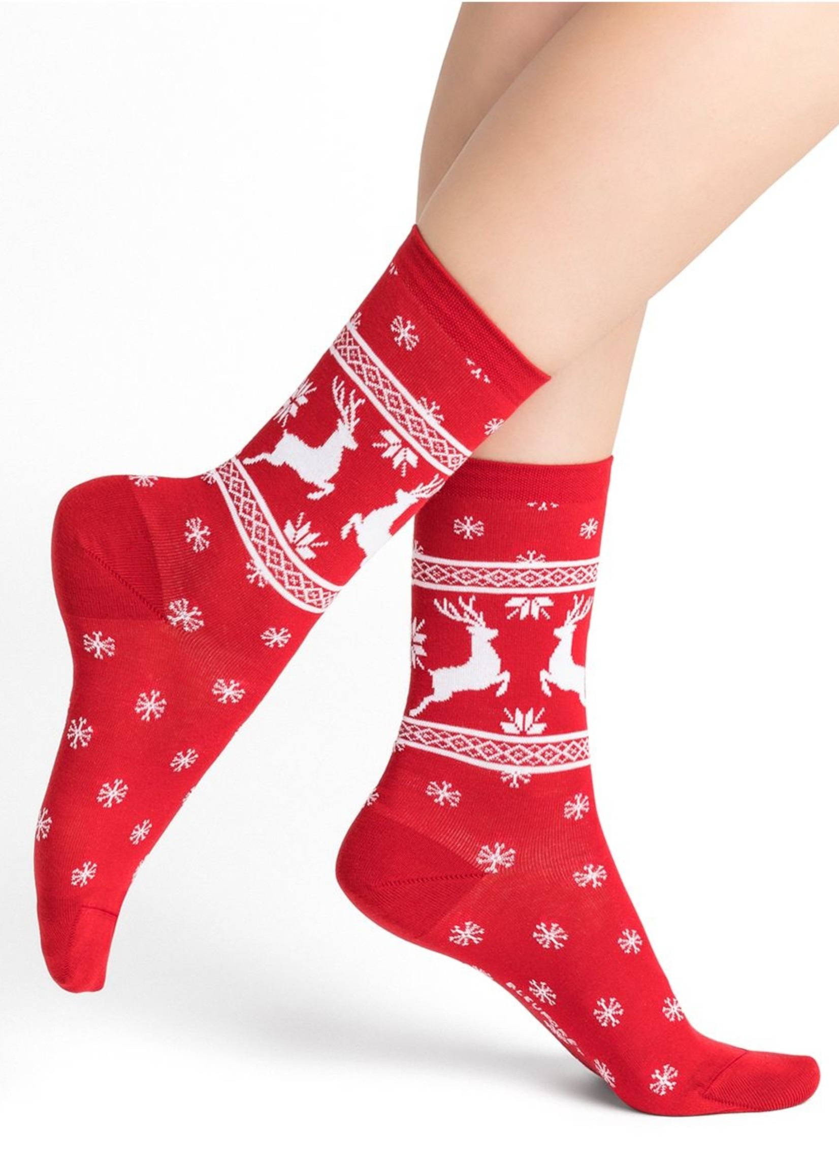 Bleuforet Cotton Snowflake Christmas Socks