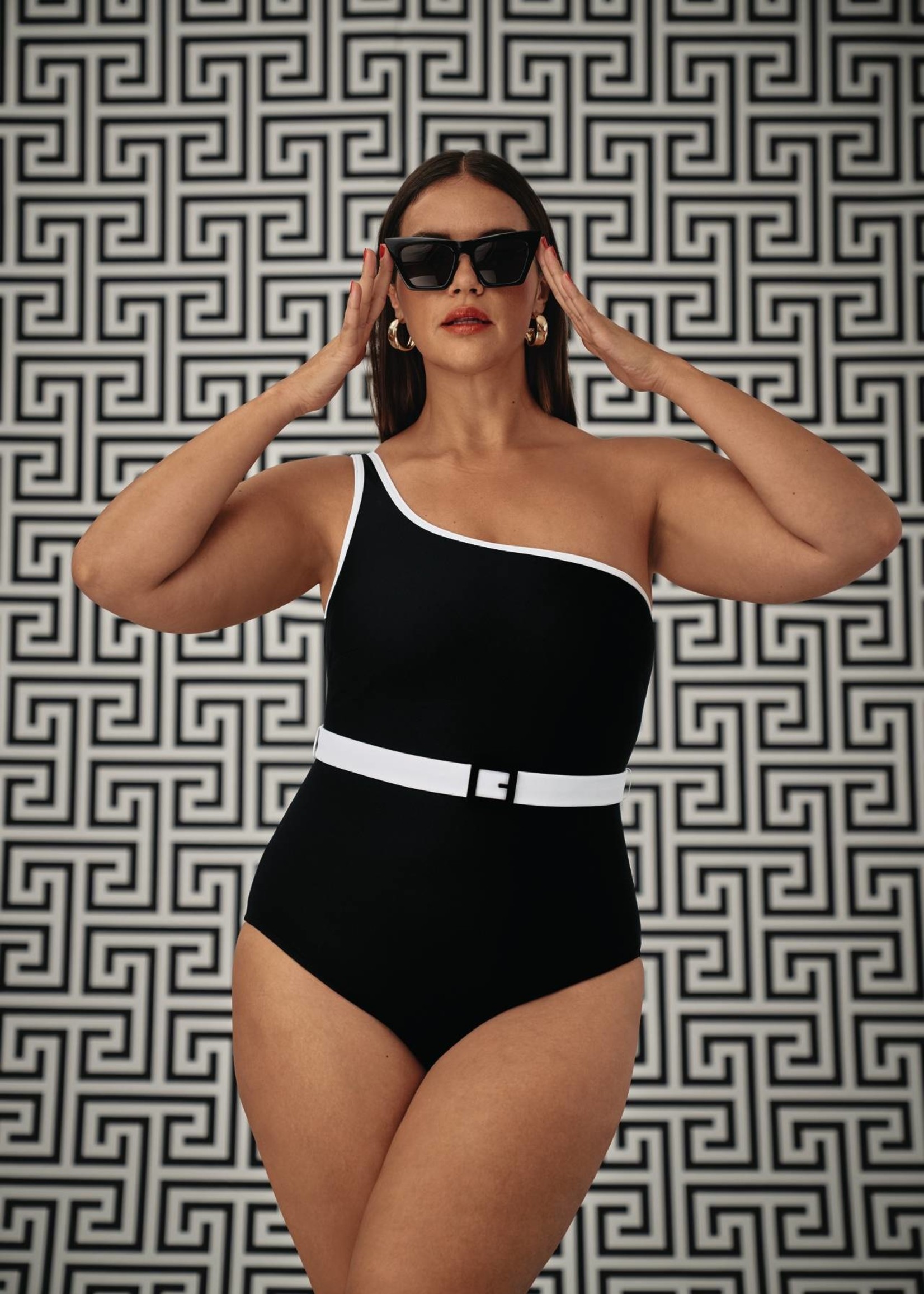 Anita Noelia Pure Graphic One Shoulder Swimsuit 7215
