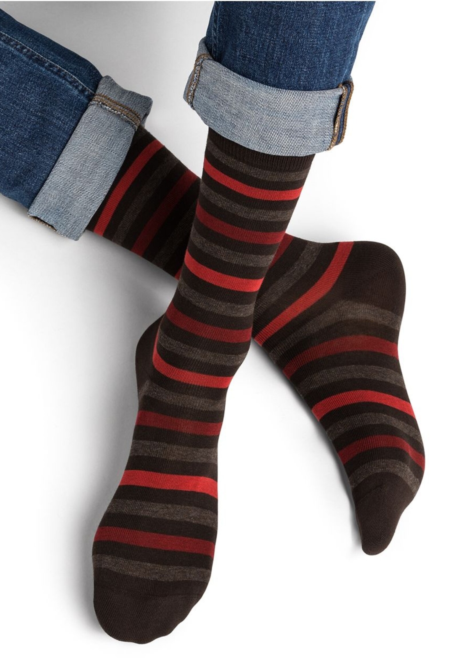 Bleuforet Men's Multicolour Striped Urban Sock