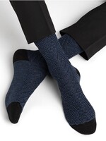 Bleuforet Men's Wool Socks with Zigzag Pattern