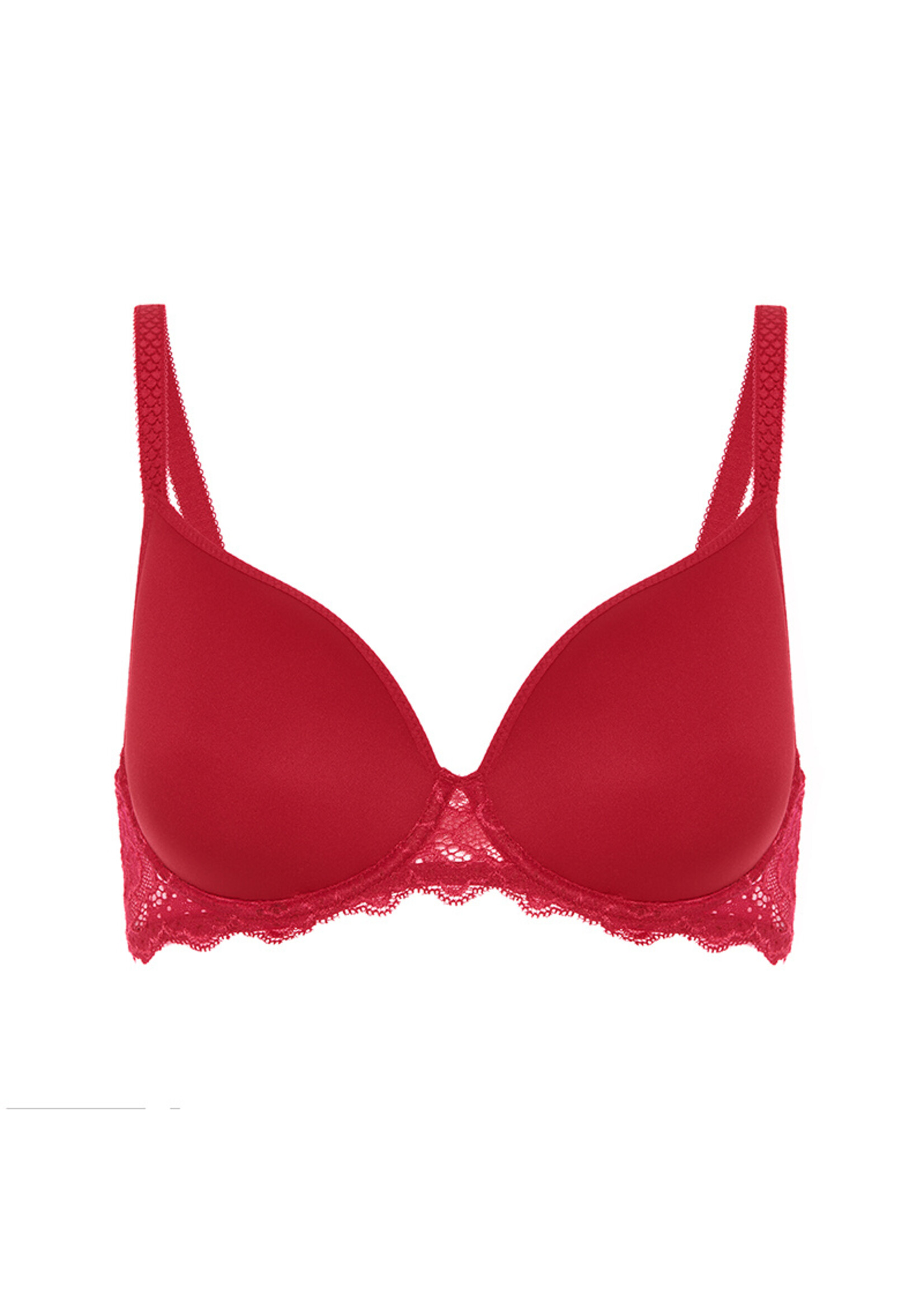 Elegant Red Lace Push Up Bra - Size 32D