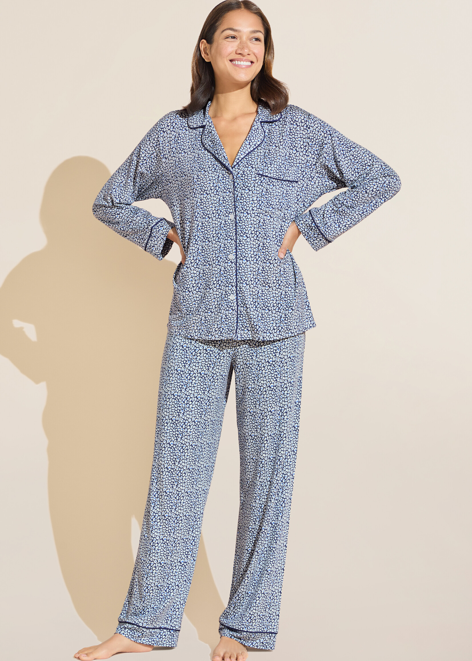 Eberjey Gisele Printed Long PJ Set PJ1141