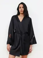 Chantelle Orchids Satin Robe