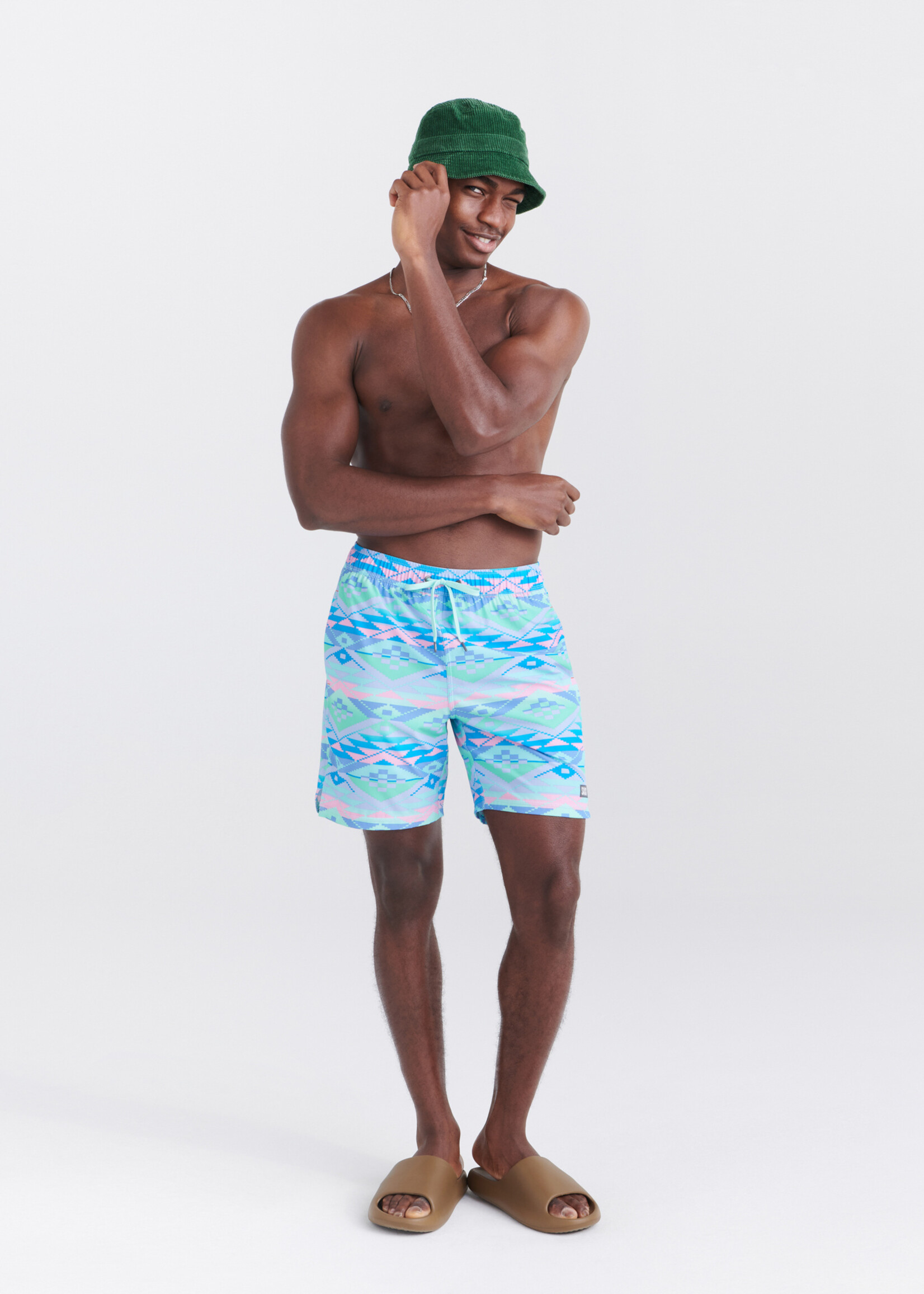 Saxx Oh Buoy 7" Printed Swim Trunk