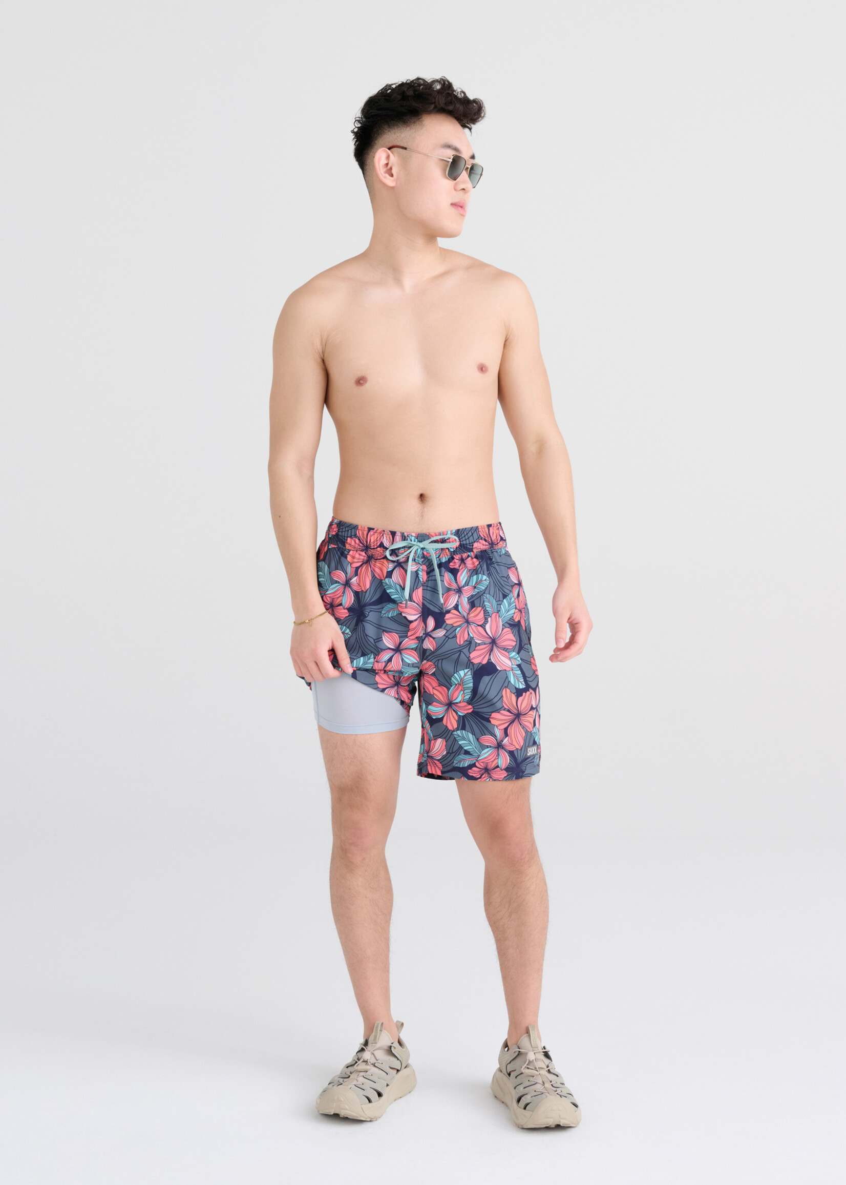 Men's Printed Built-In Mesh Boxer Swimming Trunks - Men's Shorts & Swim -  New In 2024