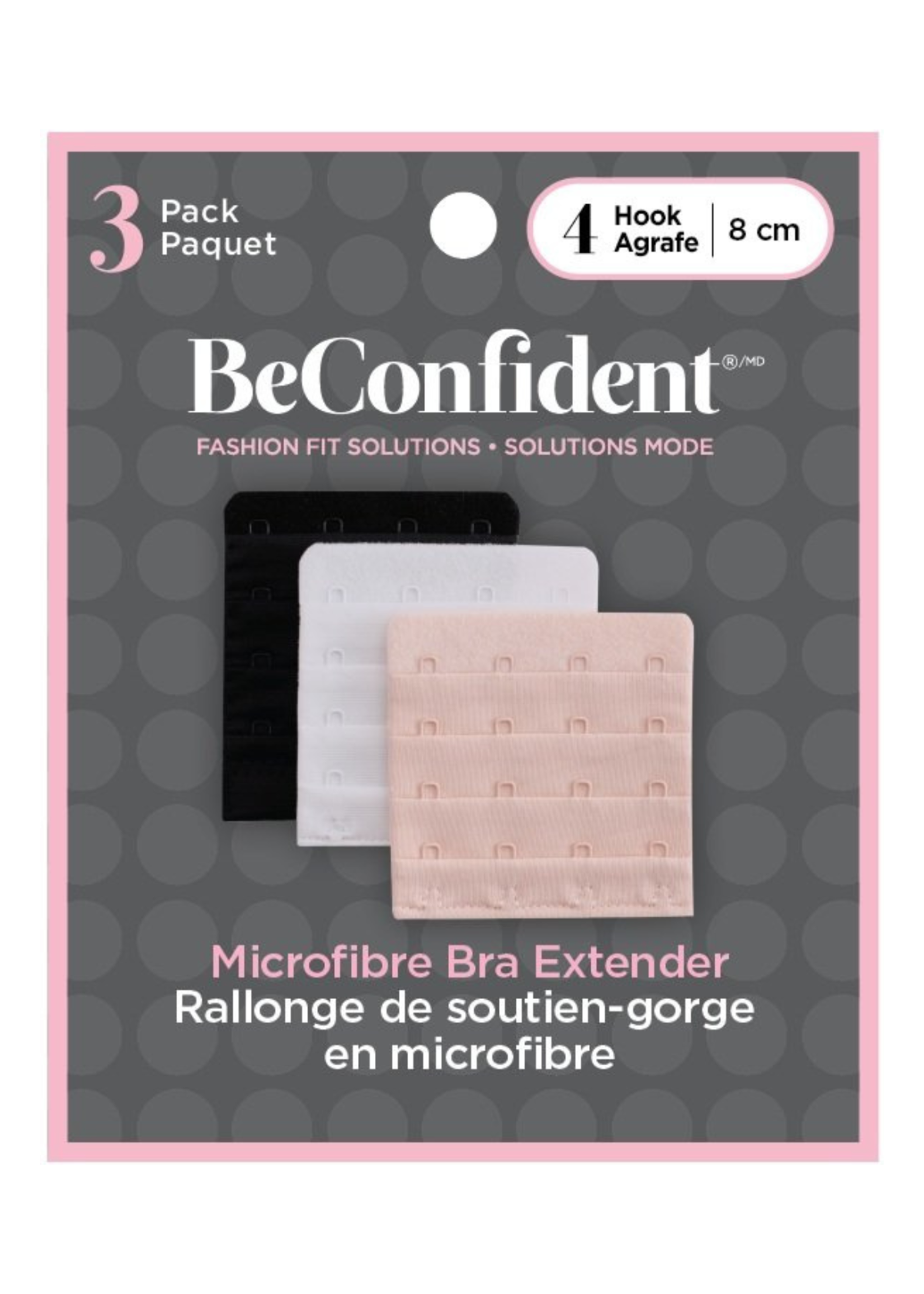 Forever & Ever 4 Hook Bra Back Extender Multi-pack