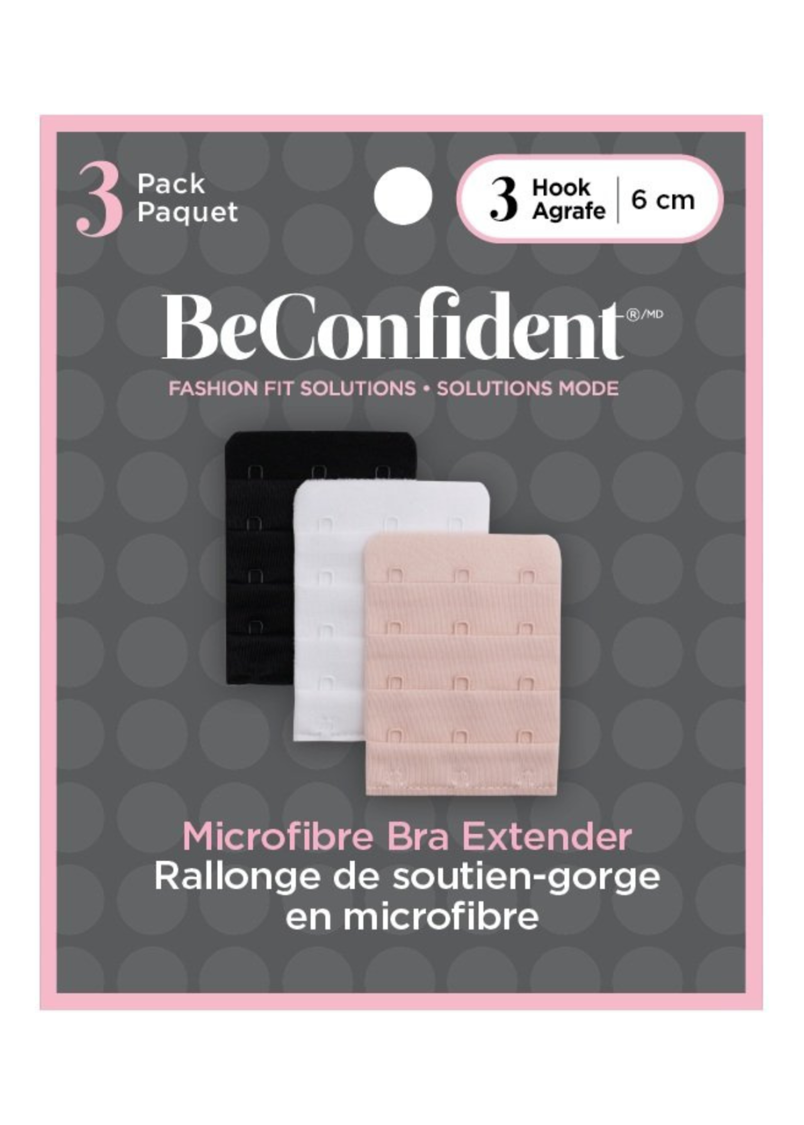 Forever & Ever 3 Hook Bra Back Extender Multi-pack