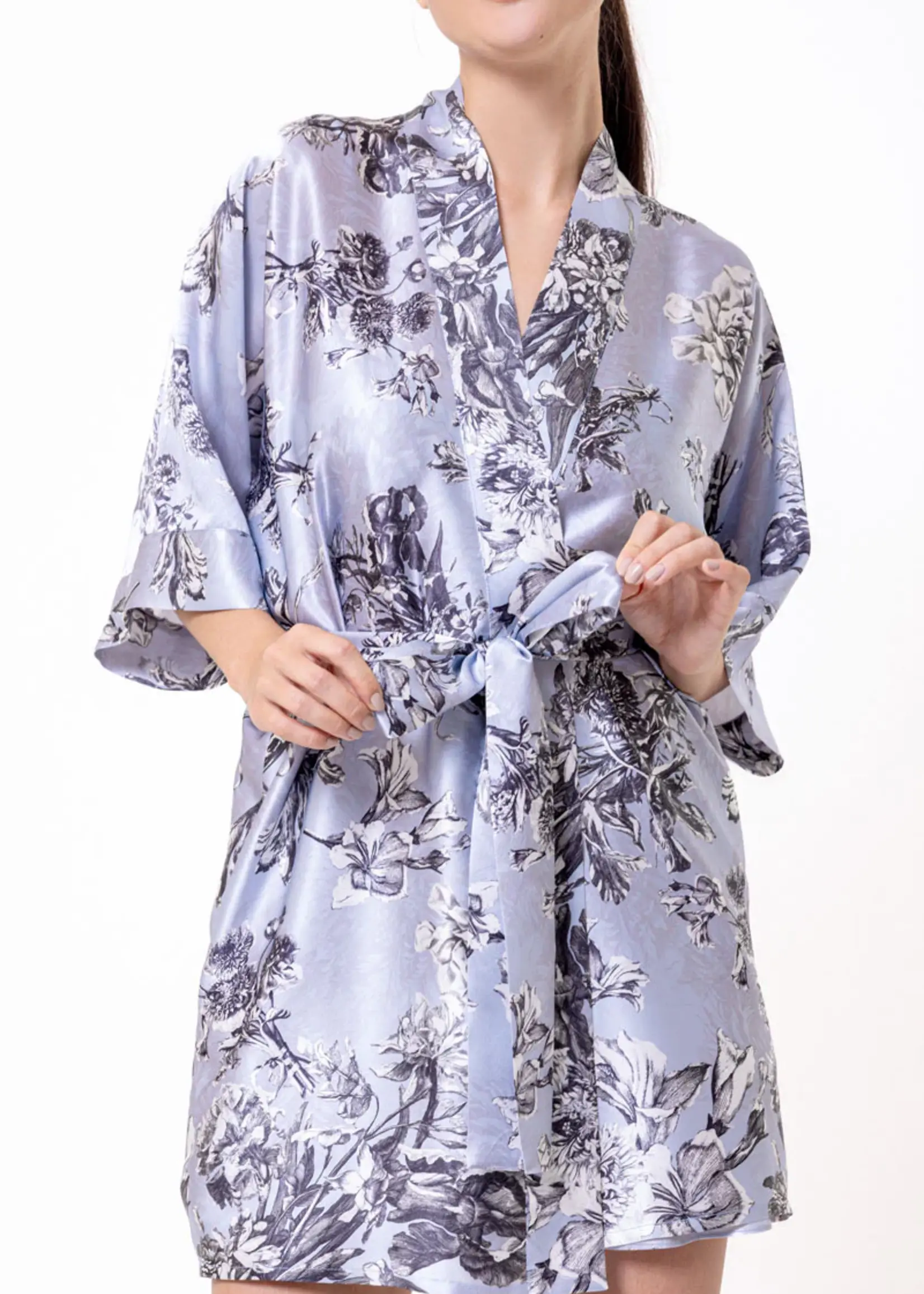 Christine Toile Jardin Silk Robe TOI4000