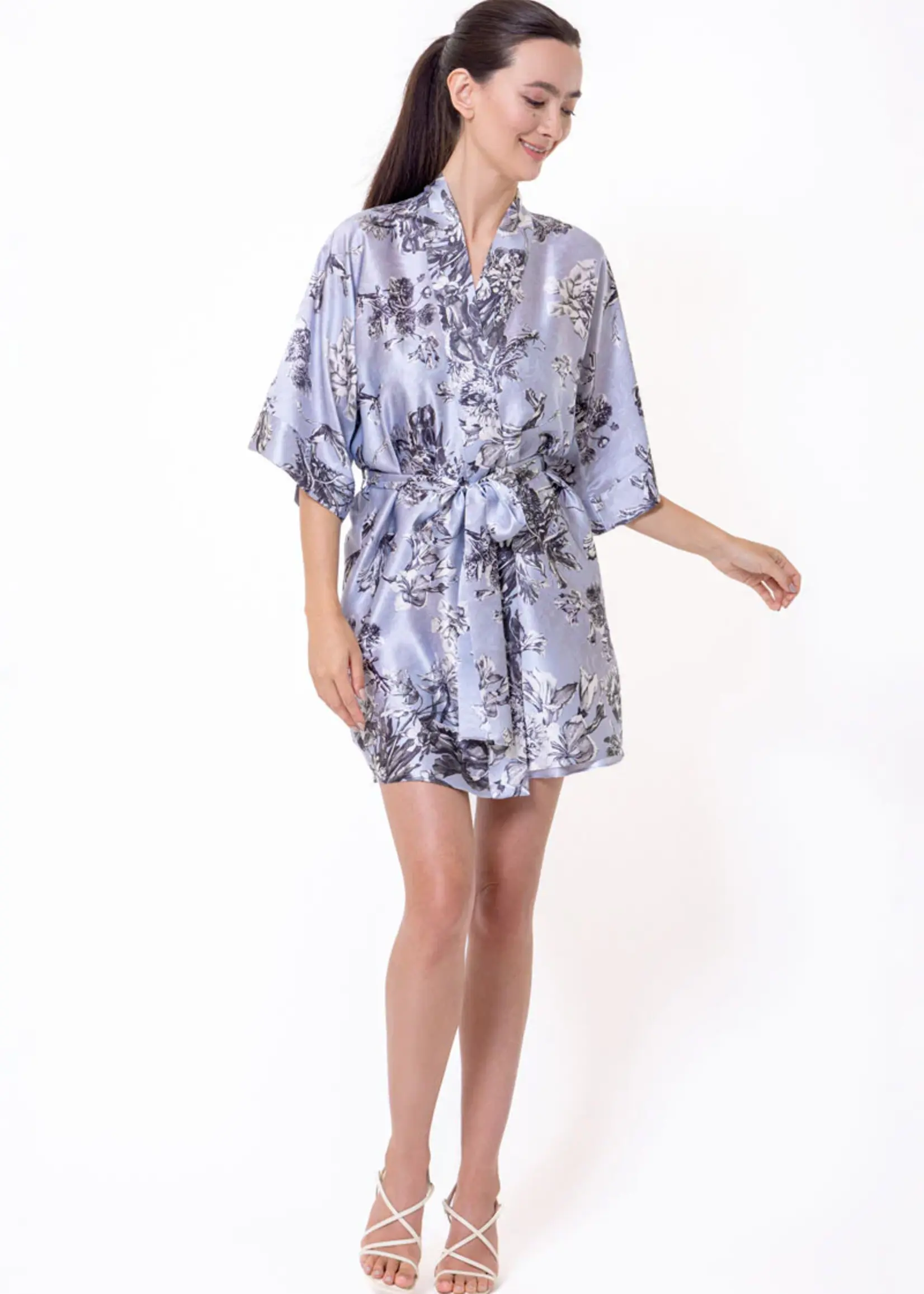 Christine Toile Jardin Silk Robe TOI4000