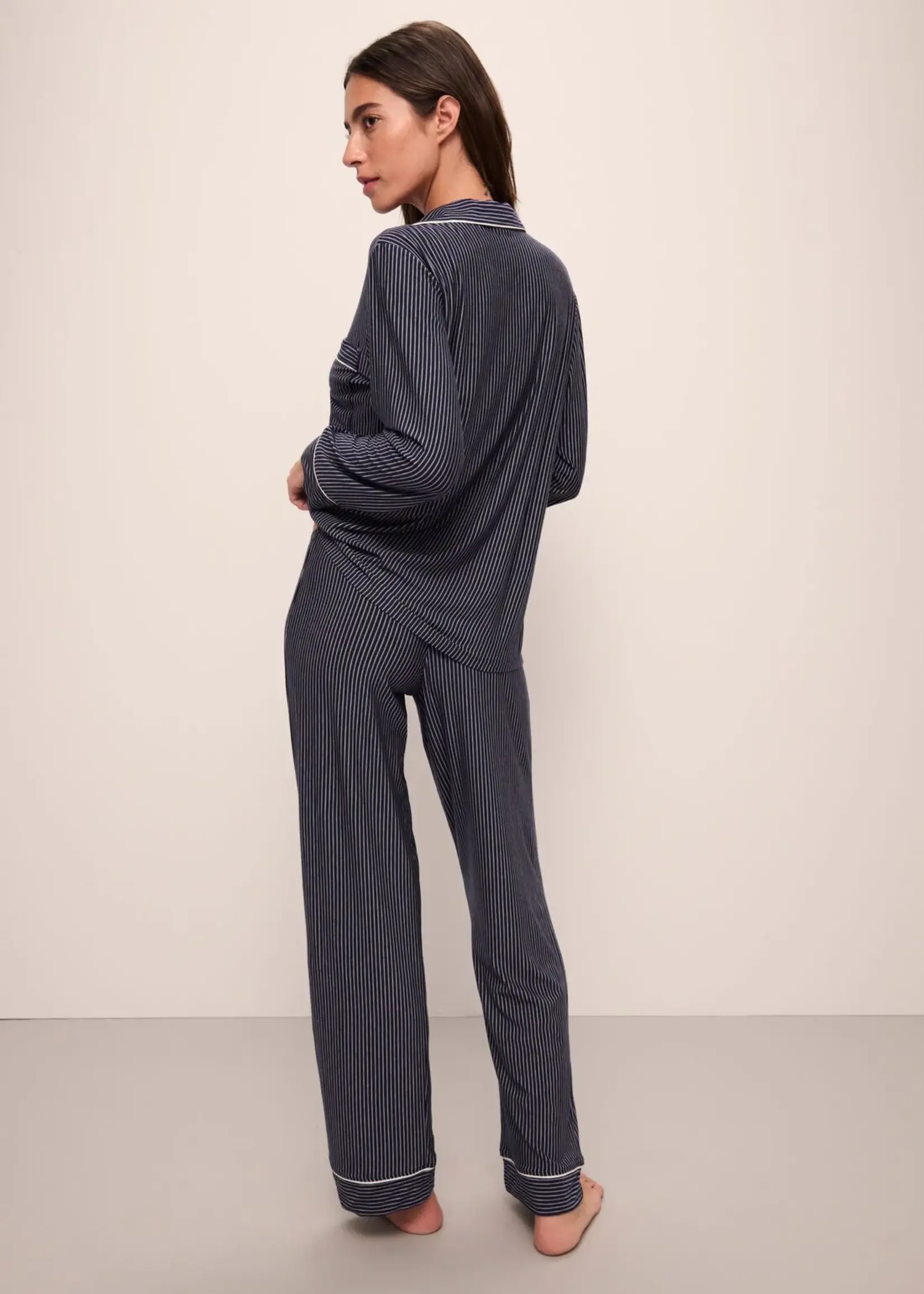 Eberjey Gisele Printed Duo Stripe Long PJ PJ1141