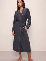 Eberjey Gisele Printed Duo Stripe Long Robe