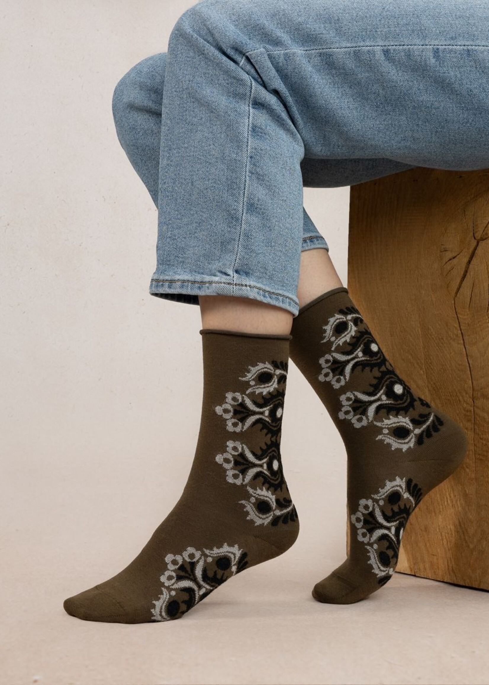 Bleuforet Fine Wool Socks with Folke Pattern 6486