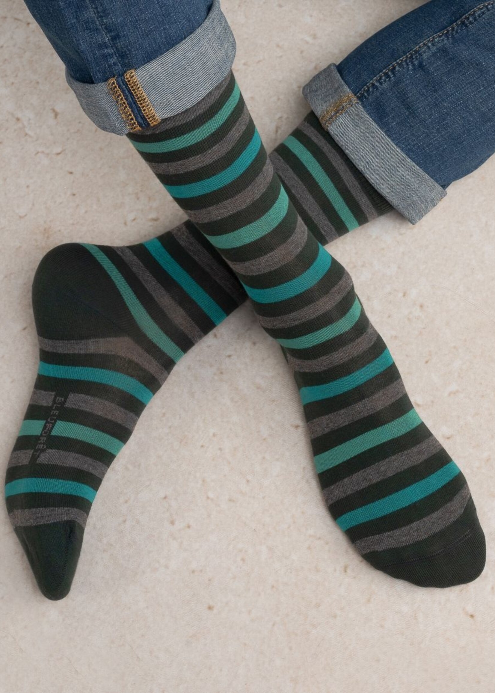 Bleuforet Men's Multicolour Striped Urban Sock 2248