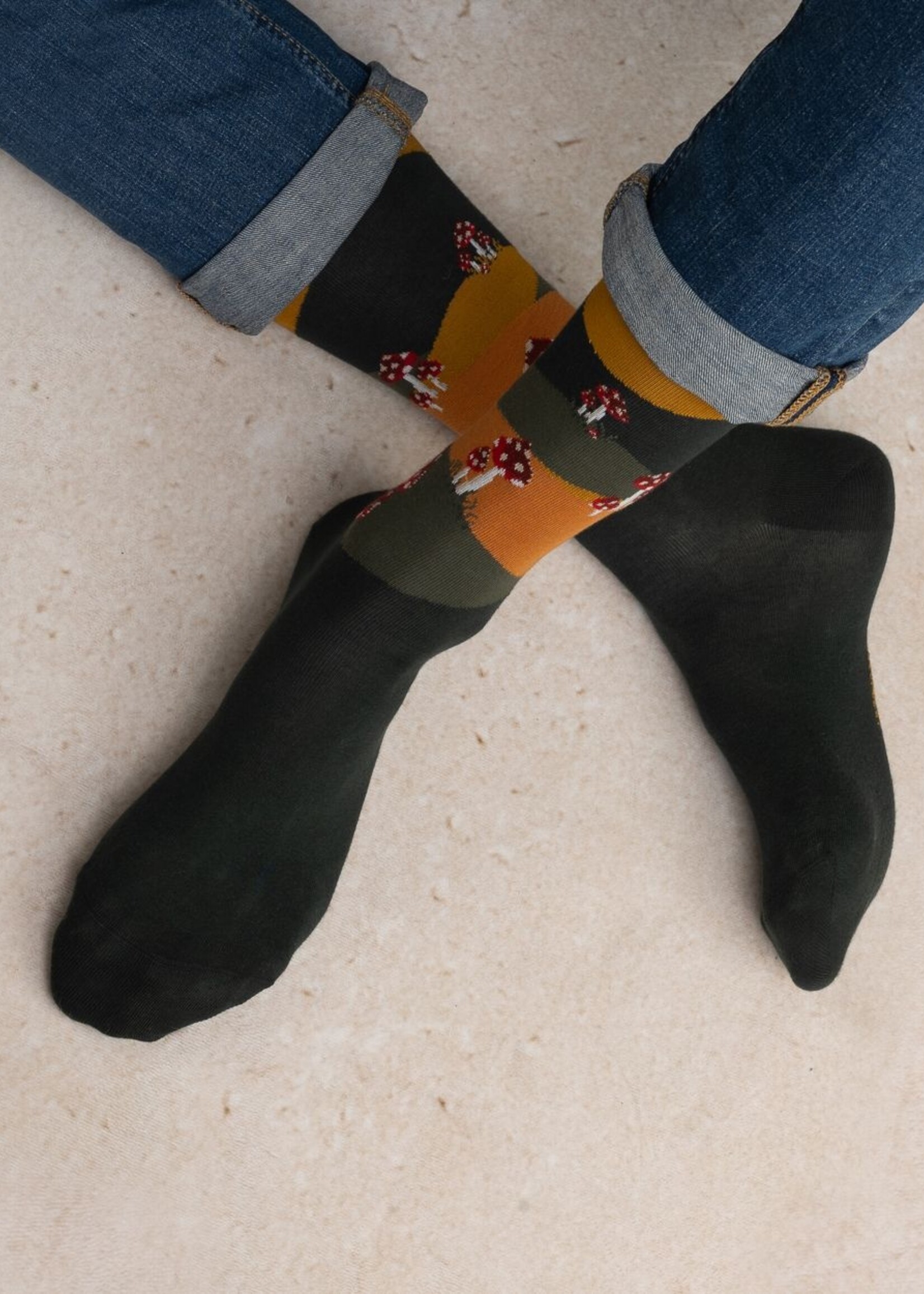 Bleuforet Men's Mushroom Pattern Socks 7055