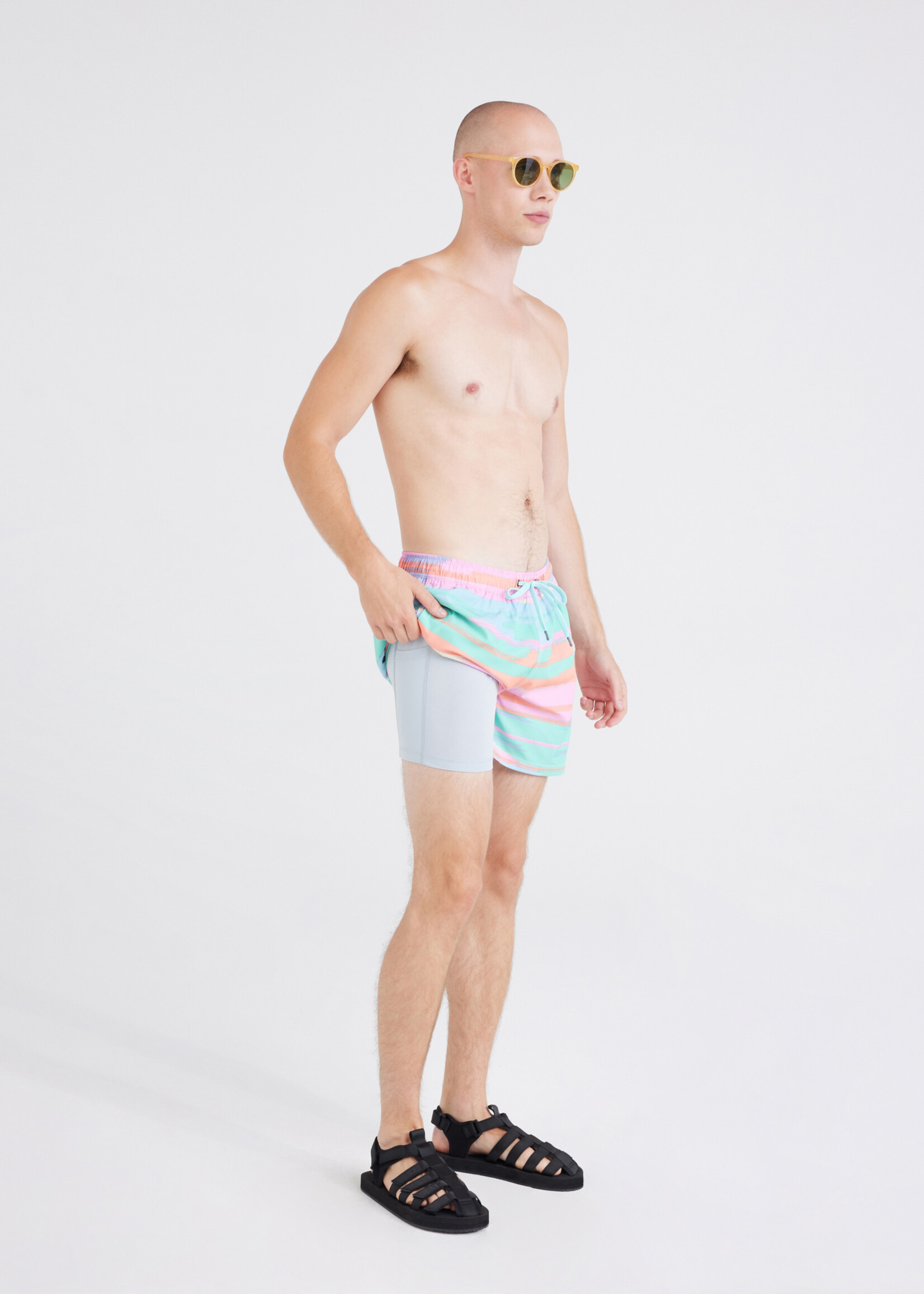 Saxx Oh Buoy 5" Printed Swim Trunk