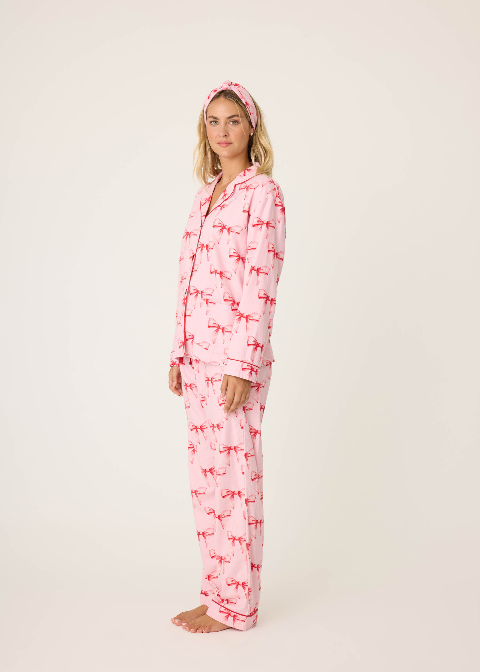 PJ Salvage Bows Flannel PJ Set RQFLPJ