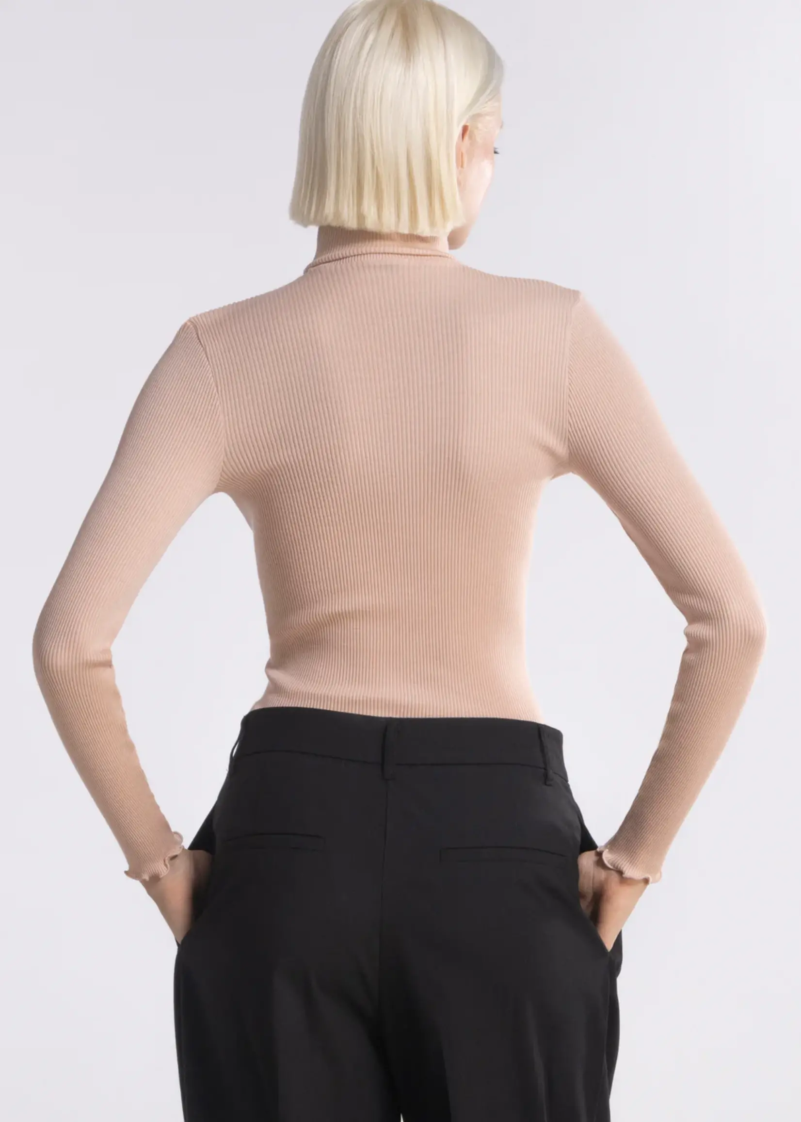 Oscalito Wool & Silk Rib Turtleneck