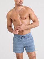 Saxx Oh Buoy 5" Blue/Ink Stripe Swim Trunk
