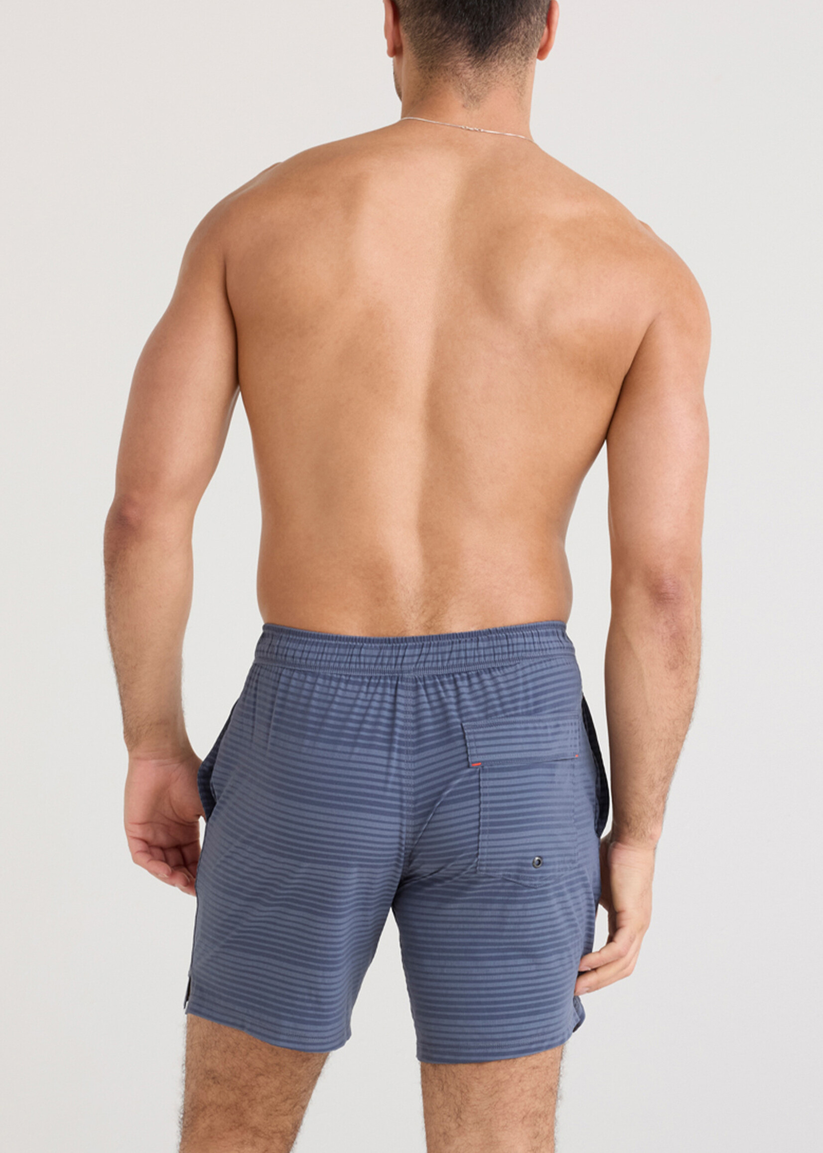 Saxx Oh Buoy 7" Ink/Navy Stripe Swim Trunk SXSW04L