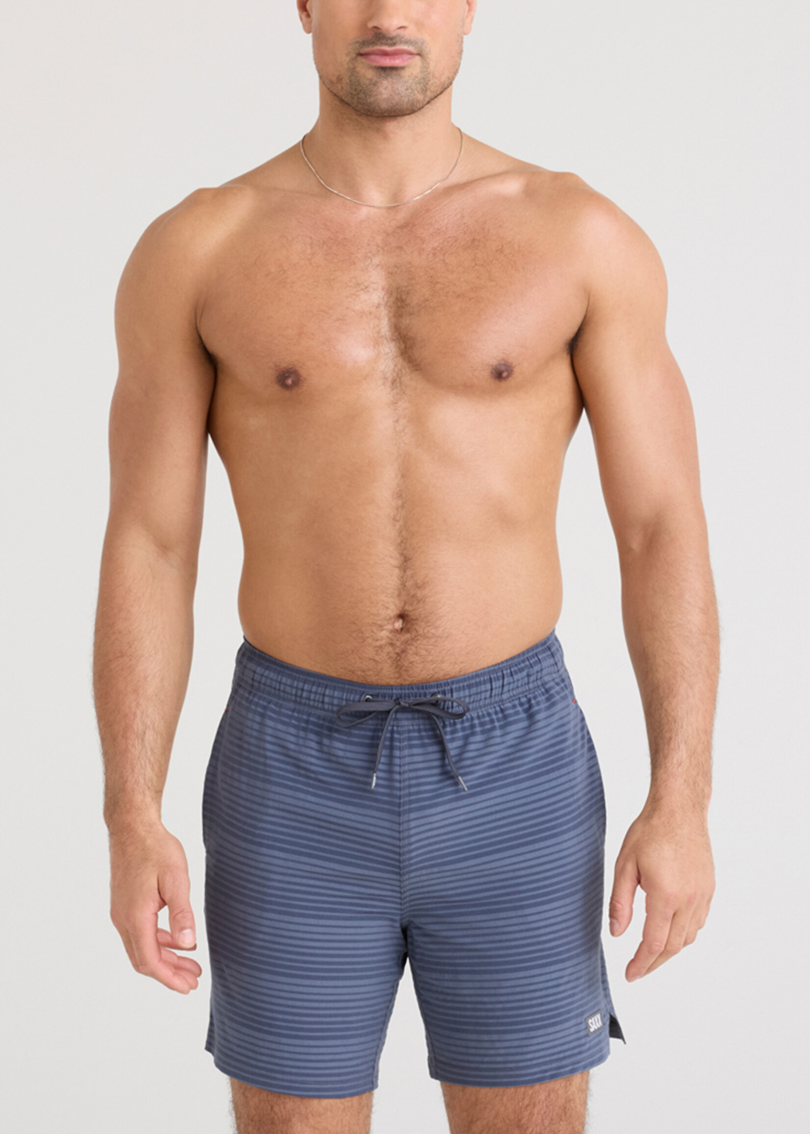 Saxx Oh Buoy 7" Ink/Navy Stripe Swim Trunk SXSW04L