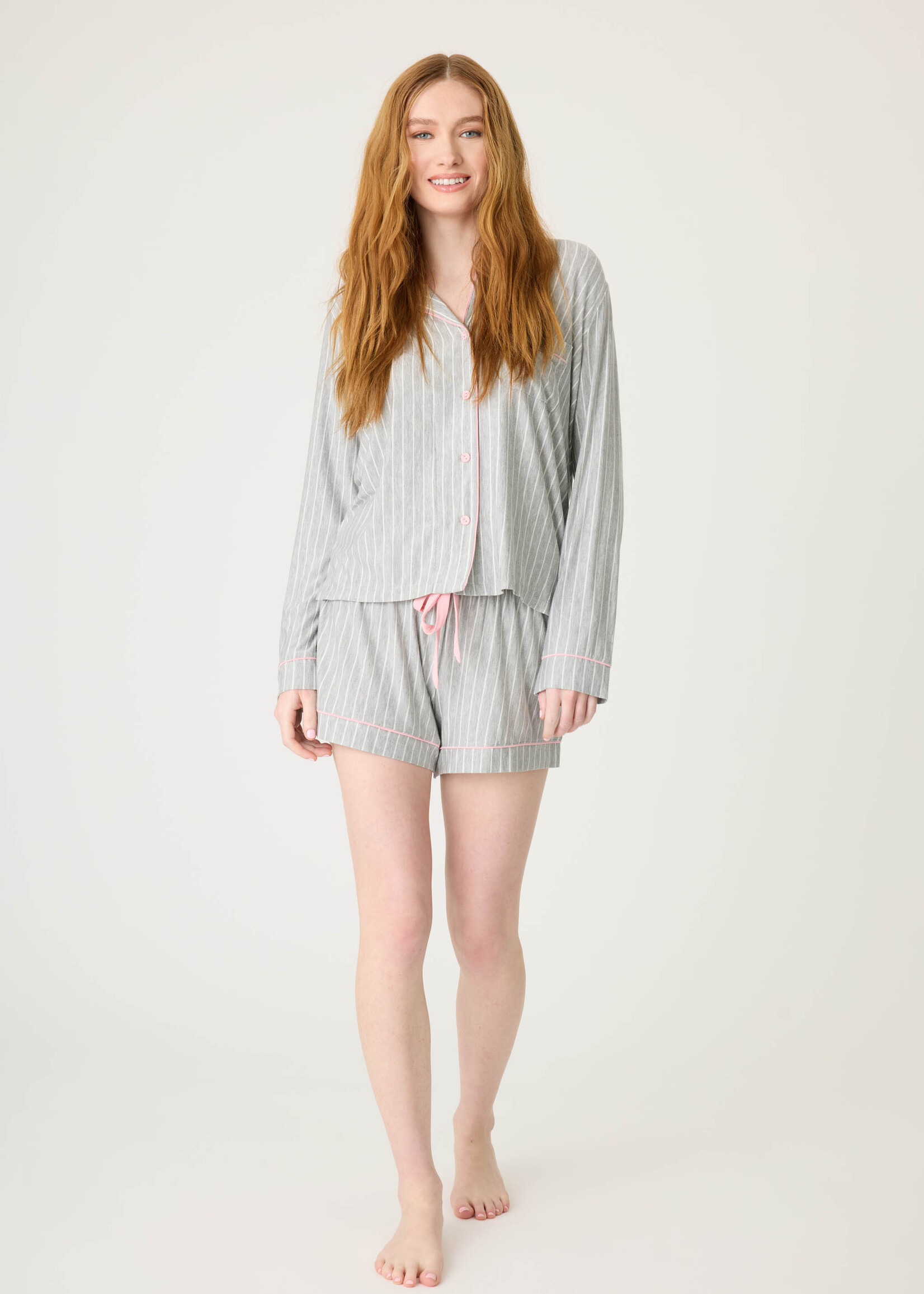 PJ Salvage Lazy Day Dreams Long Sleeve Short Set RSLDST4