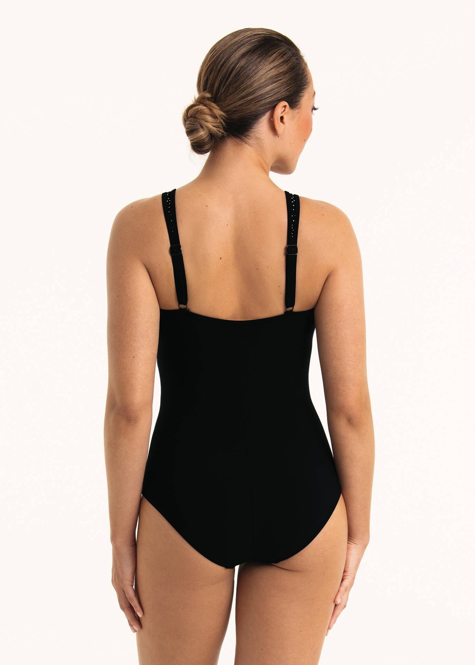 Anita Simple Art High Neck Mesh Detail Care Swimsuit 6222