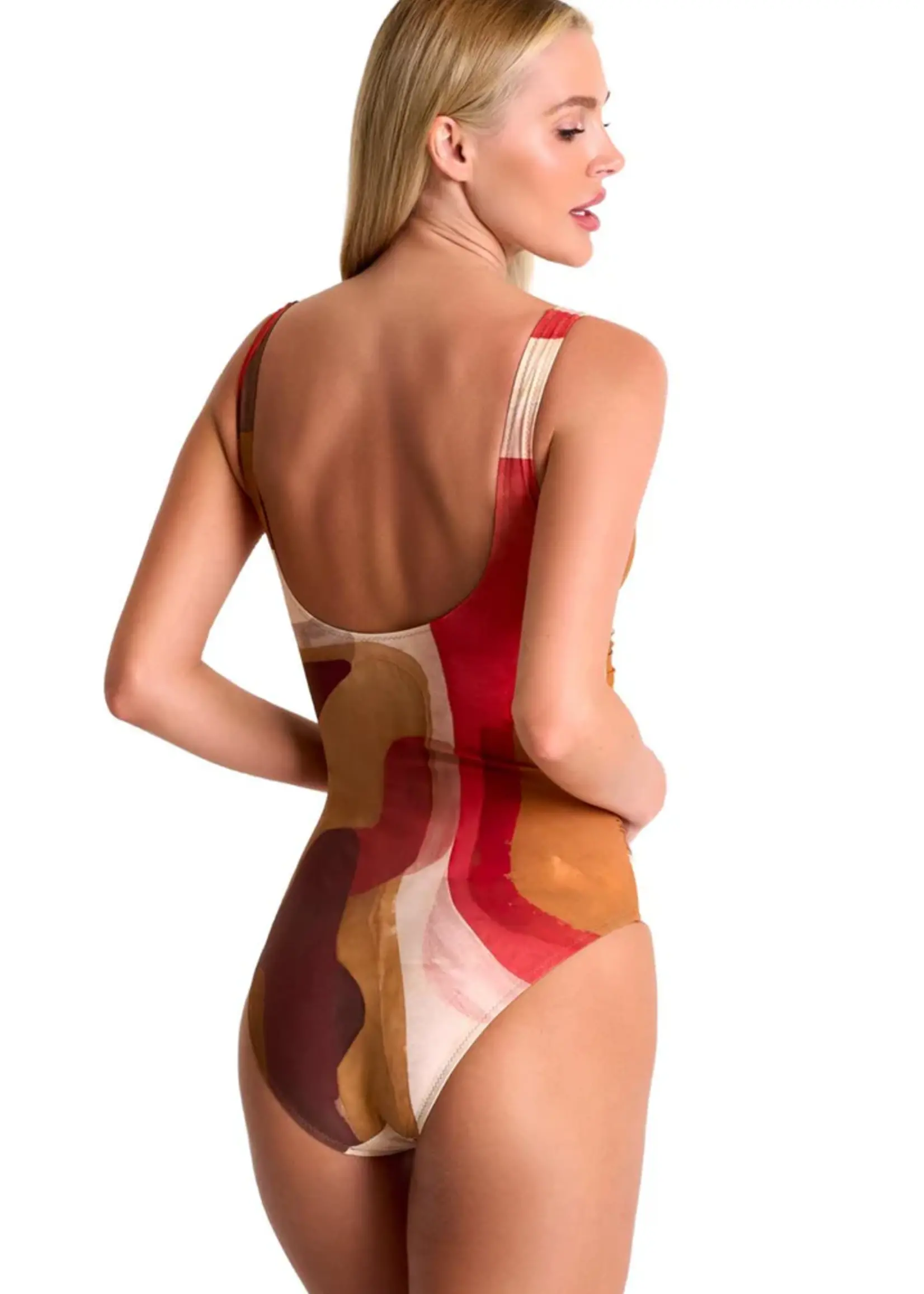 Shan Classique Sunset Print Wrap Swimsuit 42510-02
