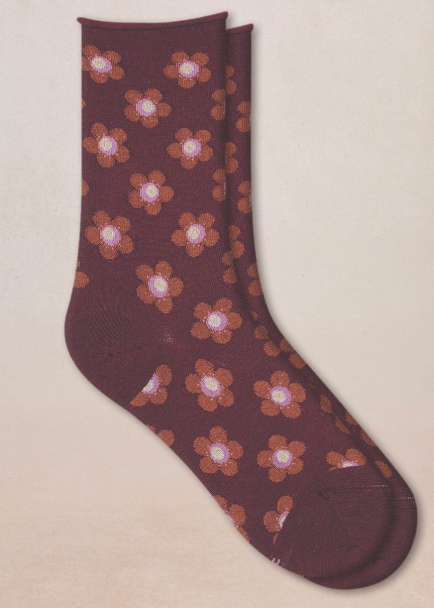 Bleuforet Wool Socks Flowers 6564