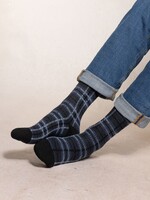 Bleuforet Men's Wool Cashmere Tartan Socks 7099