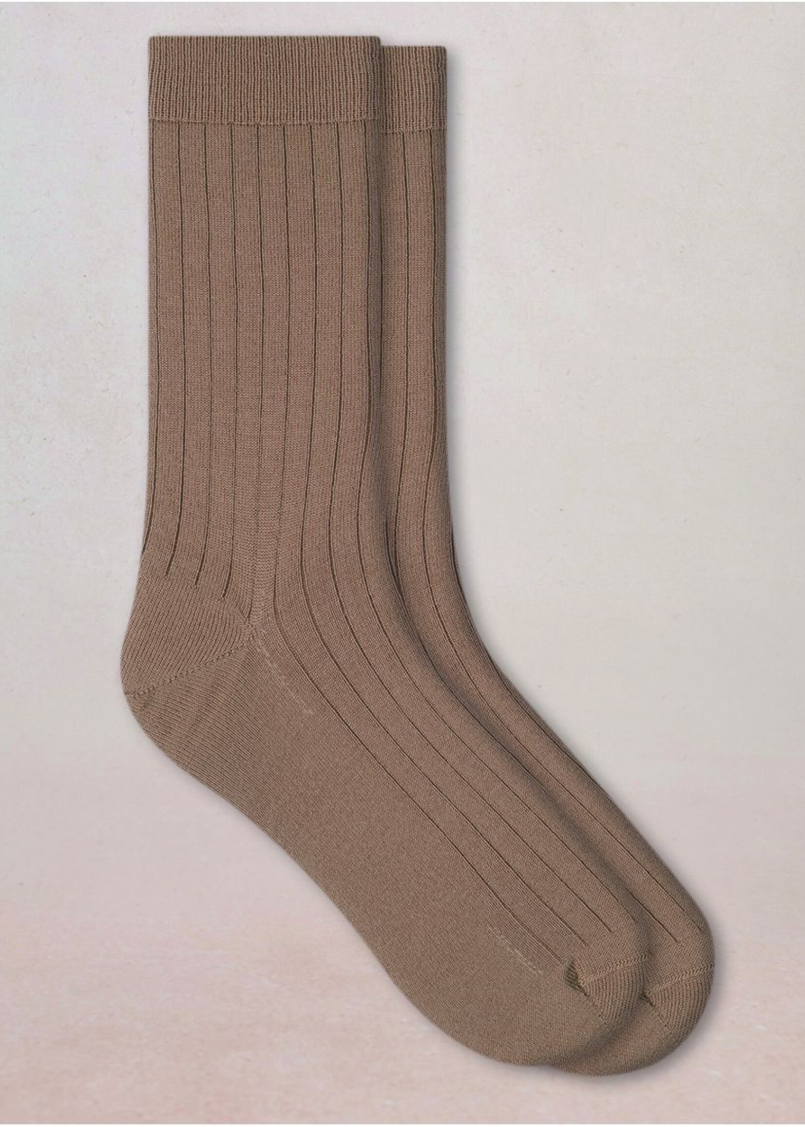 Bleuforet Men's Ribbed Merino Wool/Cotton Sock 2156