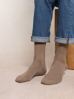 Bleuforet Men's Ribbed Merino Wool/Cotton Sock