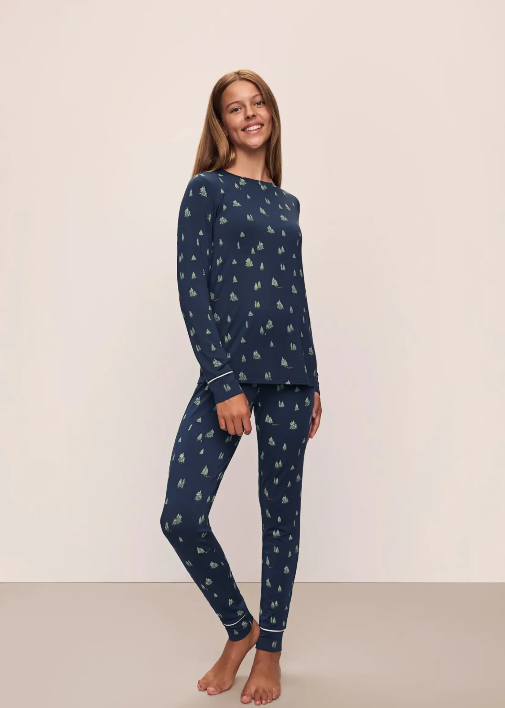 Eberjey Gisele Printed Crew Long PJ PJ1141LS