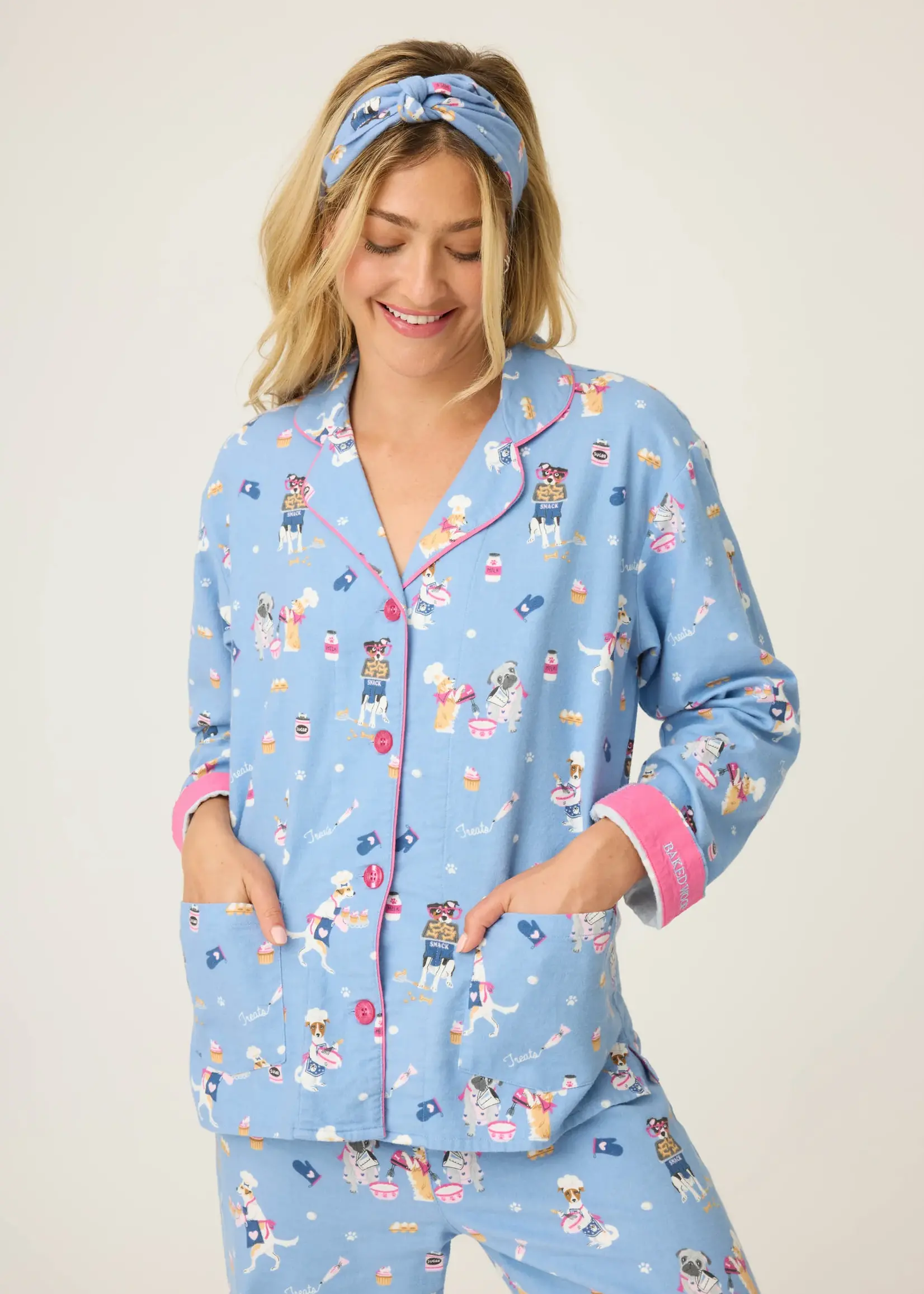 PJ Salvage Baked Woof Love Flannel PJ Set RUFLPJ1
