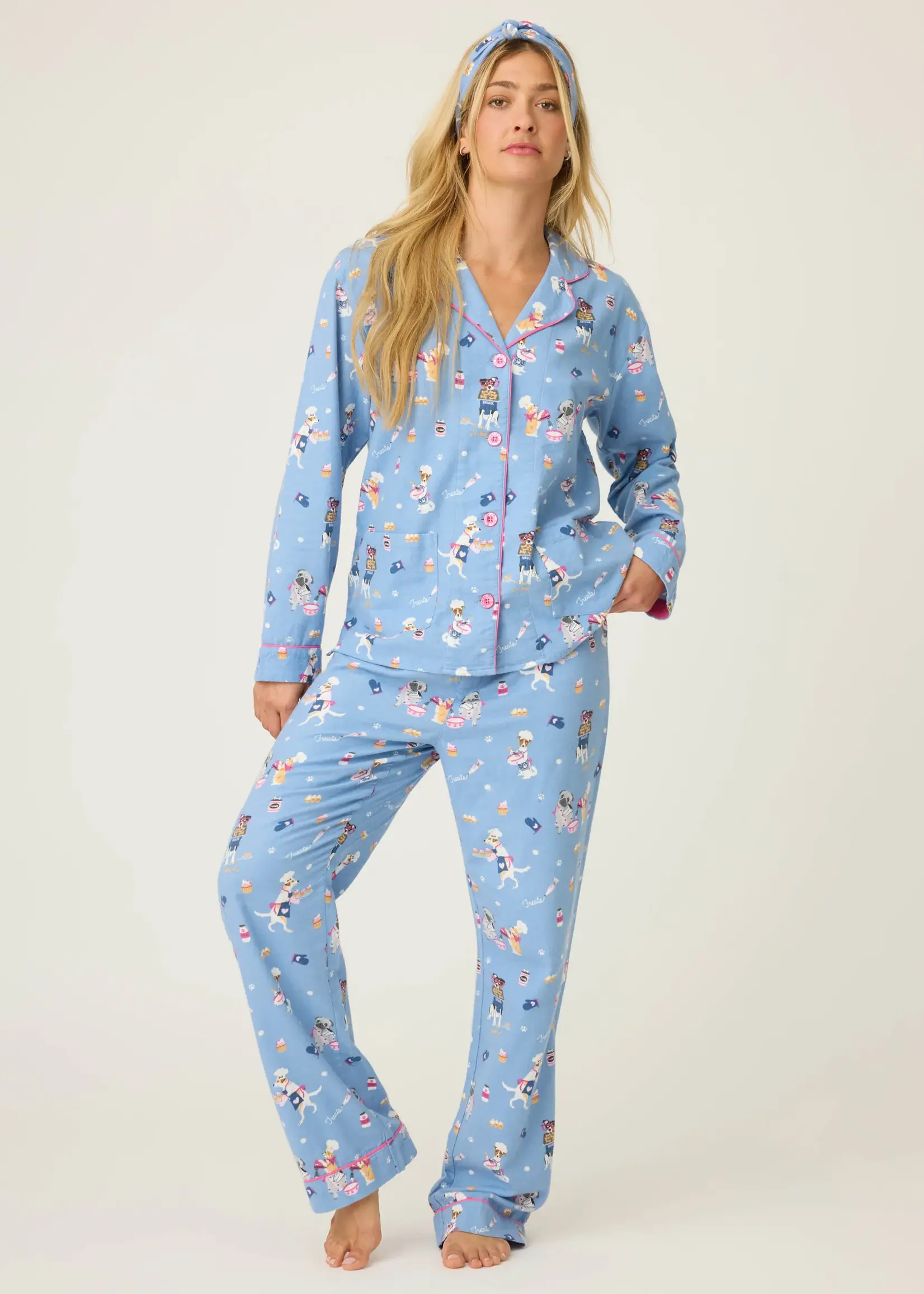 PJ Salvage Baked Woof Love Flannel PJ Set RUFLPJ1