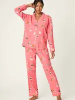 PJ Salvage Bubbly Cats Flannel PJ Set