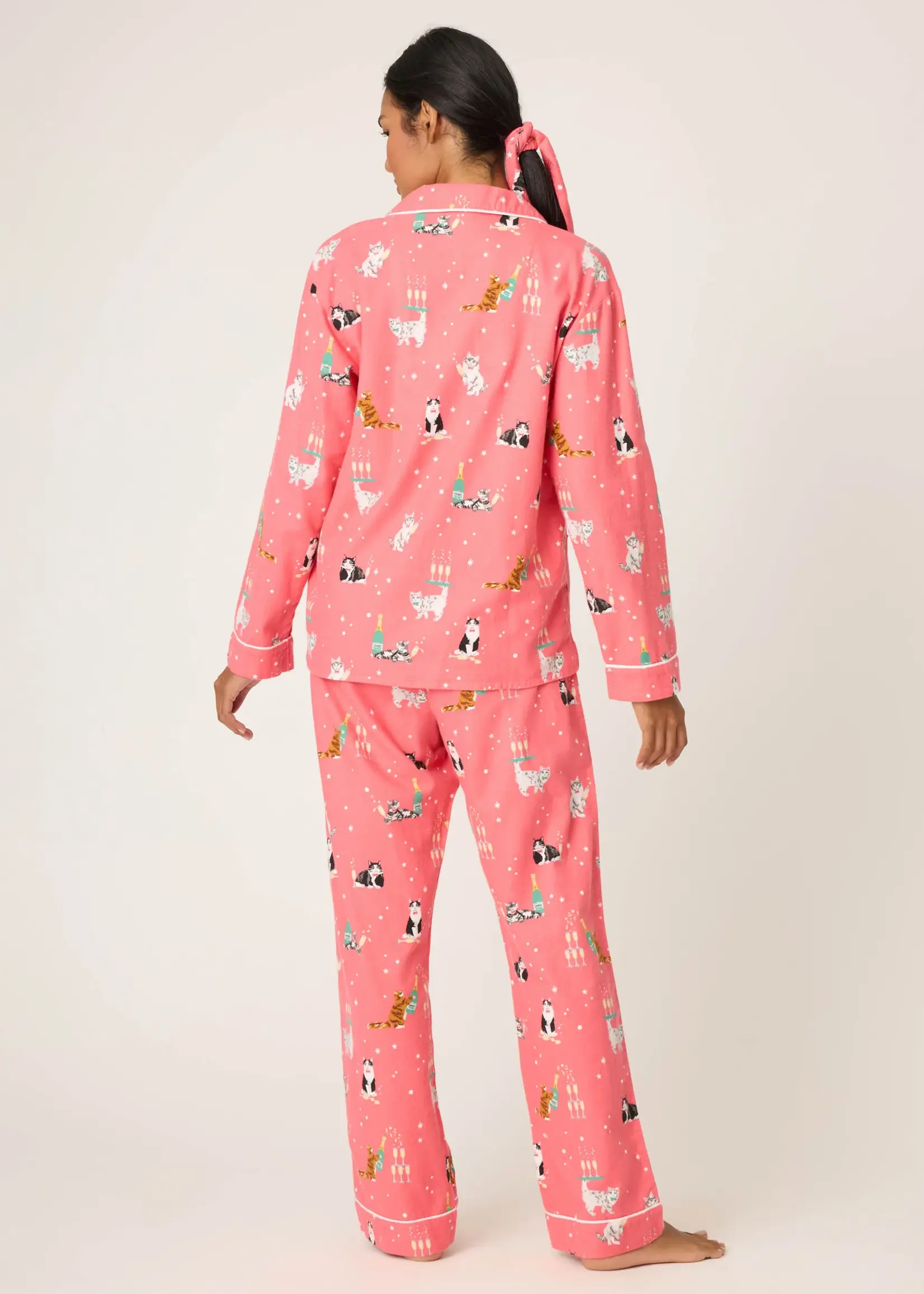PJ Salvage Bubbly Cats Flannel PJ Set RUFLPJ