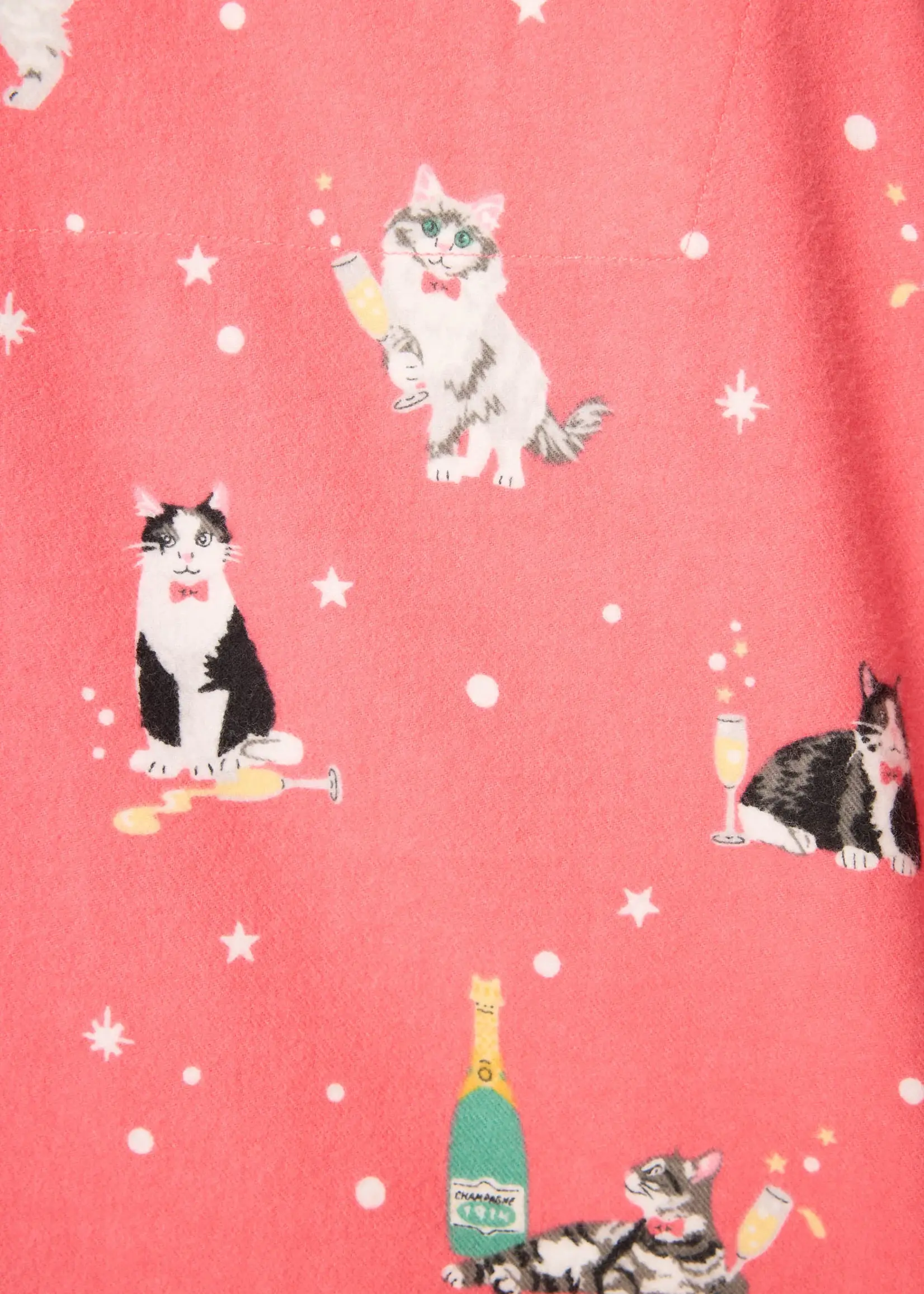 PJ Salvage Bubbly Cats Flannel PJ Set RUFLPJ
