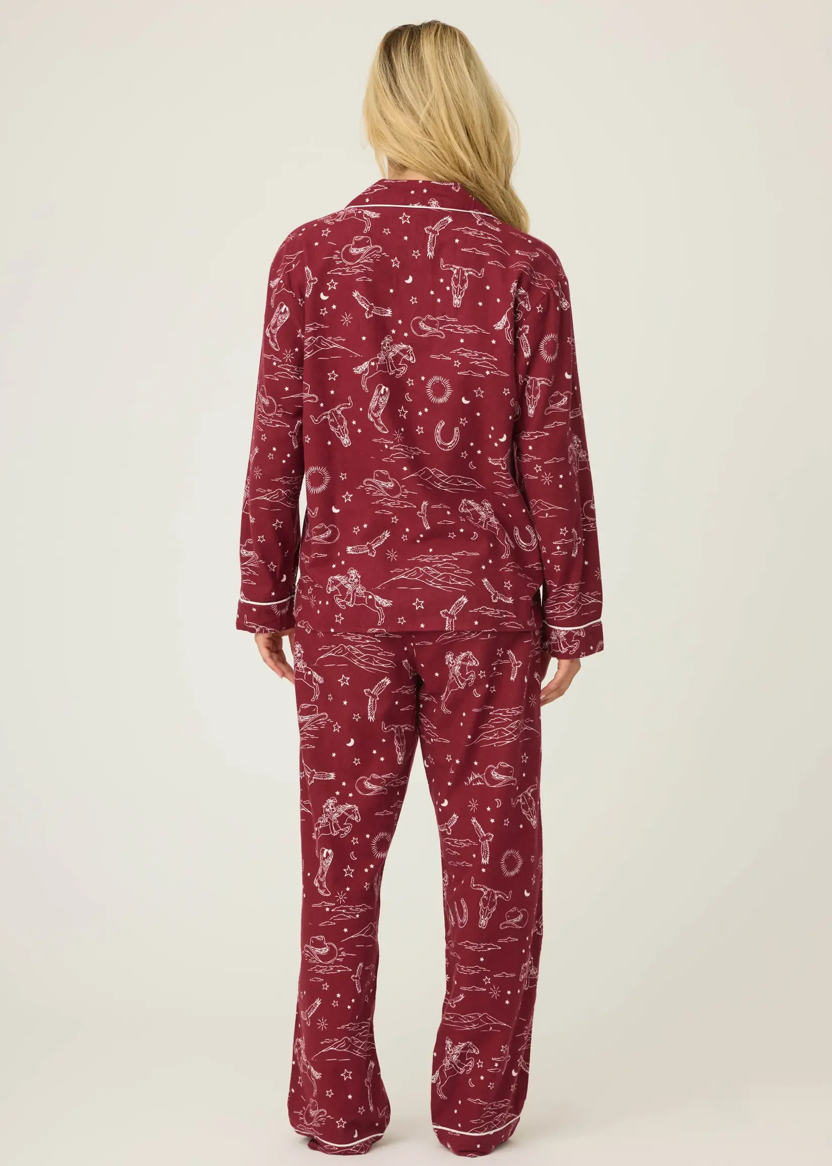 PJ Salvage Hold Your Horses Flannel PJ RUFLPJ