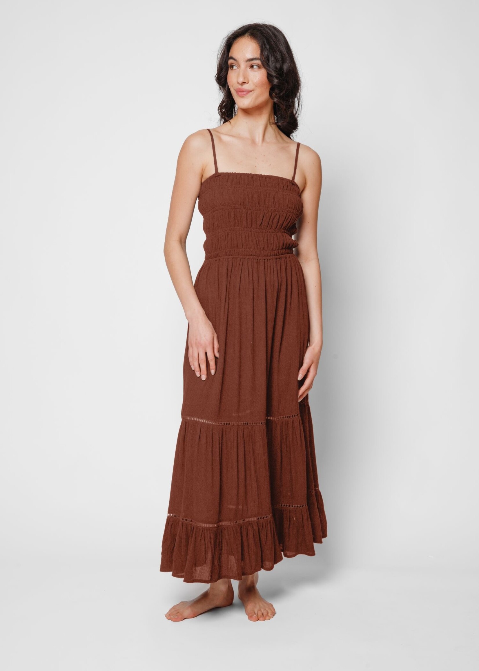 Koy Resort KY Miami Luxe Smocked Tiered Dress K26206-01