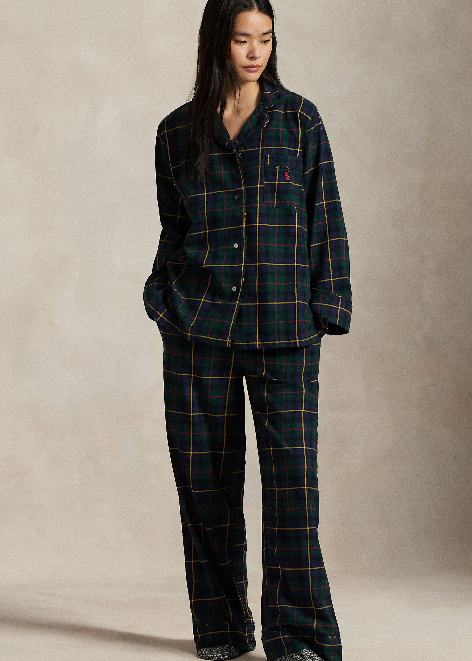 Polo Ralph Lauren Madison Plaid Cotton Flannel PJ Set 4P8043R3