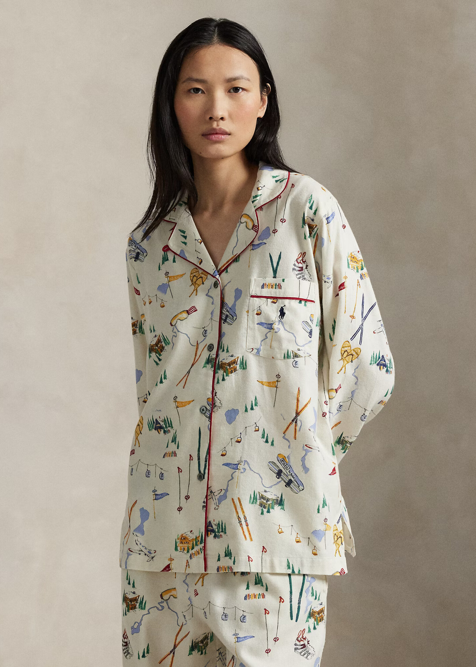 Polo Ralph Lauren Madison Ski Cotton Flannel PJ Set 4P0143R3