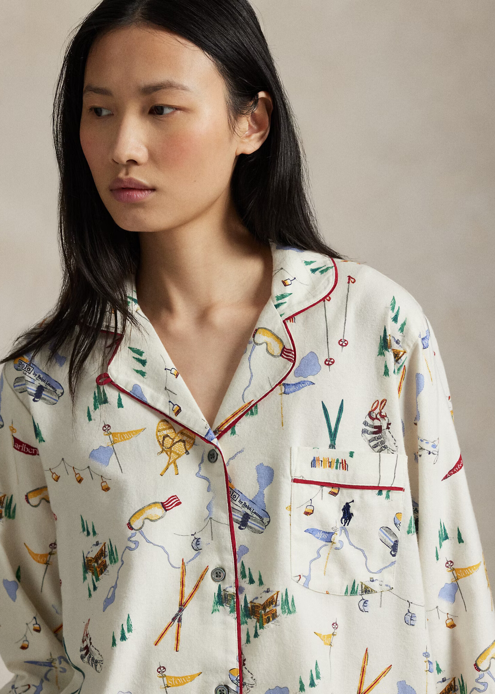 Polo Ralph Lauren Madison Ski Cotton Flannel PJ Set 4P0143R3